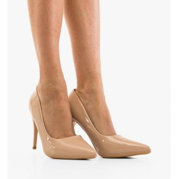 Pantofi dama stiletto Finnia Nude ieftini
