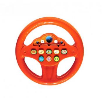 Masinuta Ride-on pentru copii Doloni cu sunete si lumini rosu, spatar cu functie de impingere, sarcina maxima admisa 30 kg