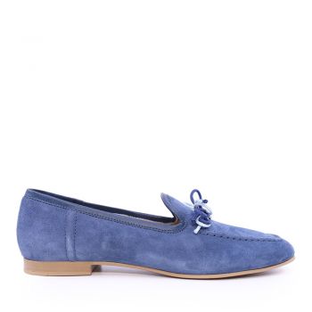 Pantofi tip loafer femei Benvenuti bleumarin din piele întoarsă 807DP2787VBL ieftini