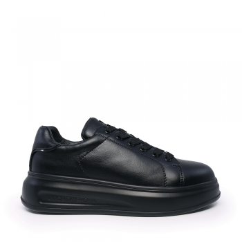 Sneakers femei Luca di Gioia negri din piele naturală 3848DP151N ieftini