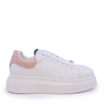 Sneakers ușori femei Benvenuti albi din piele 3749DP170ARO ieftini