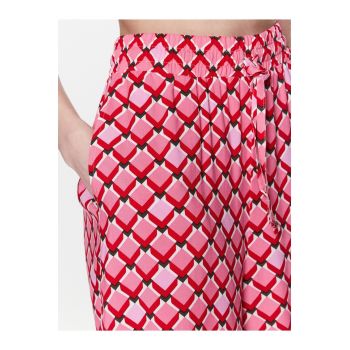 Pantaloni dama -  302911264 - Viscoza - Roz -
