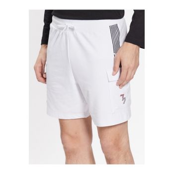 Pantaloni scurti barbati - EA7.Emporio Armani - Bumbac - Alb