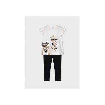 Compleu tricou si colanti -  302073665 - Bumbac - Negru