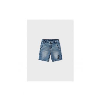 Pantaloni lungi -  302028047 - Bumbac - Poliester - Albastru