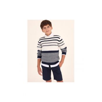 Pantaloni lungi -  302031184 - Bumbac - Albastru marin