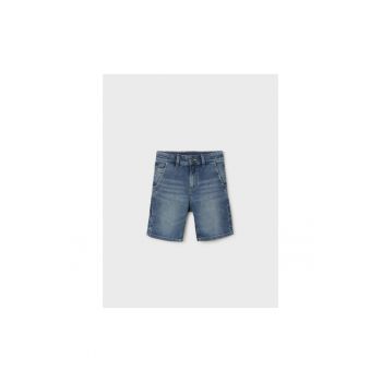 Pantaloni lungi -  302031276 - Bumbac - Elastan - Albastru marin