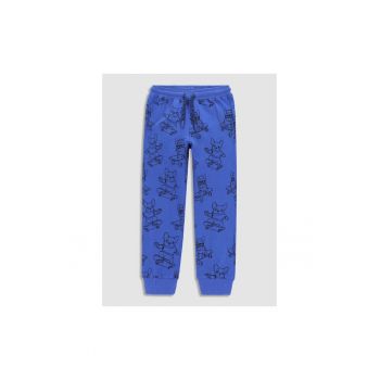 Pantaloni lungi -  302616886 - Bumbac - Elastan - Albastru marin
