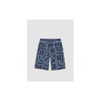 Pantaloni lungi -  302623587 - Bumbac - Albastru