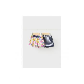 Set 2 perechi pantaloni scurti copii -  Bumbac - Multicolor