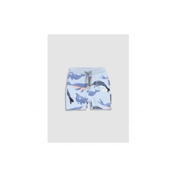 Pantaloni lungi -  302628827 - Bumbac - Elastan - Albastru