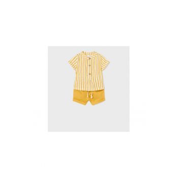 Set camasa si pantaloni scurti copii -  Bumbac - Galben