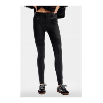 Pantaloni dama -  78897 - Negru - Piele ecologica