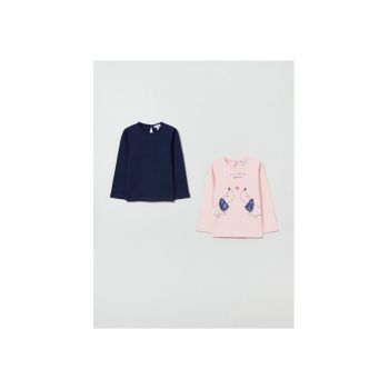 Set 2 bluze copii -  326449 - Roz/Albastru - Bumbac