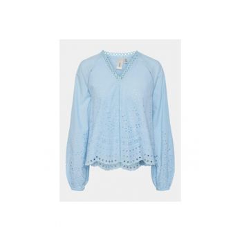 Bluza dama -  Albastru celest - Bumbac