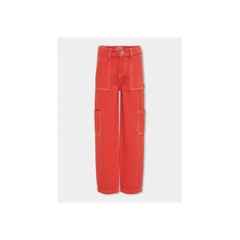 Pantaloni fete -  303522278 - Rosu - Bumbac