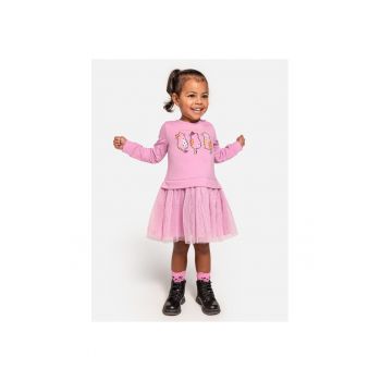 Rochie fete -  14321 - Roz - Bumbac