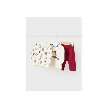 Compleu copii -  79547 - Bumbac - Visiniu/Ecru