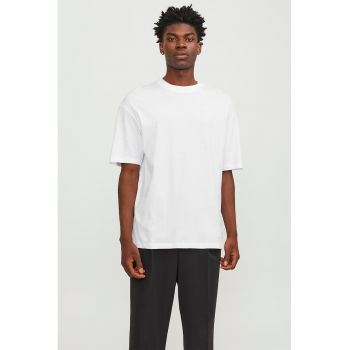 Tricou uni cu decolteu la baza gatului