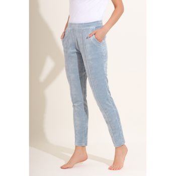Pantaloni de pijama din amestec de modal catifelat