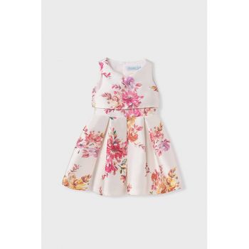 Rochie evzata cu tul si detaliu floral