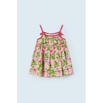 Rochie evazata cu model tropical