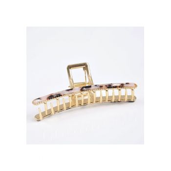 Cleste de par auriu cu model animal print 10.5 cm