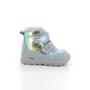 Botine cu garnituri de piele intoarsa