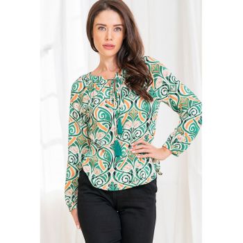 Bluza cu model si maneci lungi Aylin