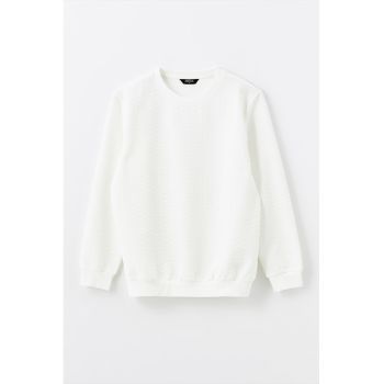 Bluza de trening cu decolteu la baza gatului - uni