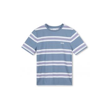 Tricou cu decolteu rotund si model in dungi
