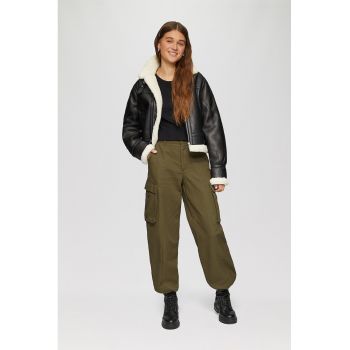 Pantaloni cargo din amestec de lyocell