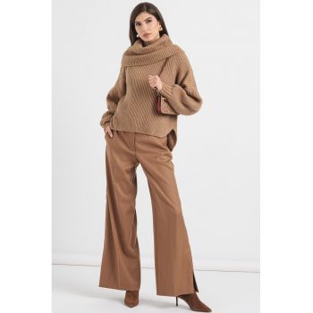 Pulover din amestec de mohair cu guler supradimensionat Pulover din amestec de mohair cu guler supradimensionat