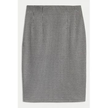 Fusta-creion cu model houndstooth