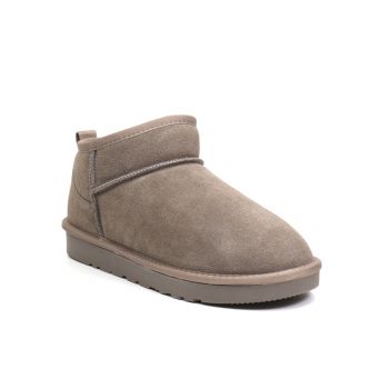 Ghete dama scurte I1200 taupe velur de firma originale