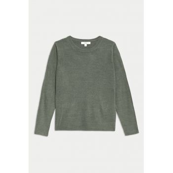 Pulover relaxed fit din tricot fin