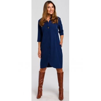 Rochie blazer -  Poliester / Elastan - Negru