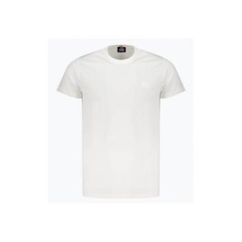 Tricou barbati cu decolteu la baza gatului din bumbac  Alb