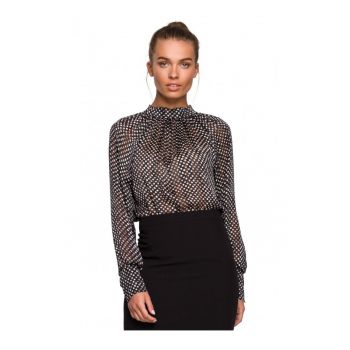 Bluza dama -  Poliester - Alb/Negru