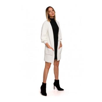 Cardigan cu  Acril - Poliamida - Ecru