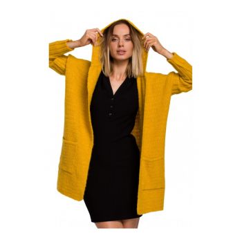 Cardigan cu gluga  Lana - Poliamida - Galben