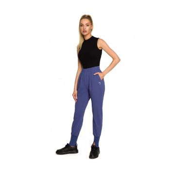 Pantaloni dama -  Bumbac/Elastan -Albastru