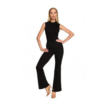 Pantaloni dama -  Poliester/Lycra - Negru
