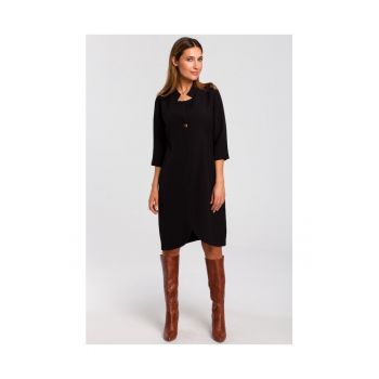 Rochie blazer -  Poliester / Elastan - Negru