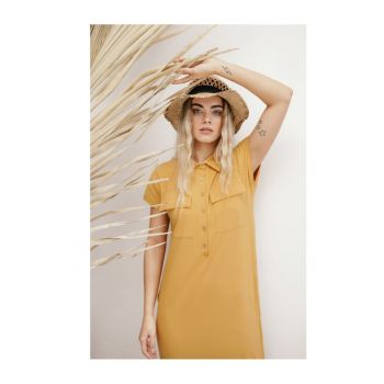 Rochie Safari cu buzunare - Bumbac