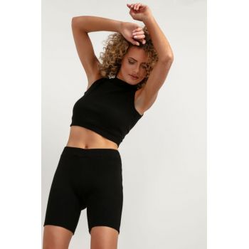 Colanti scurti T392 - negru