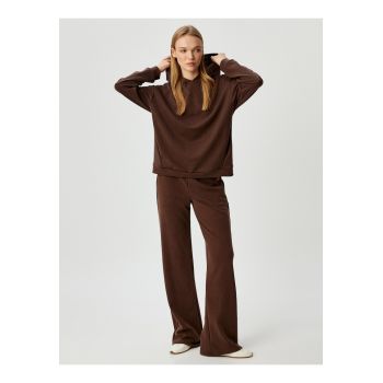 Pantaloni de trening din amestec de lyocell cu croiala conica
