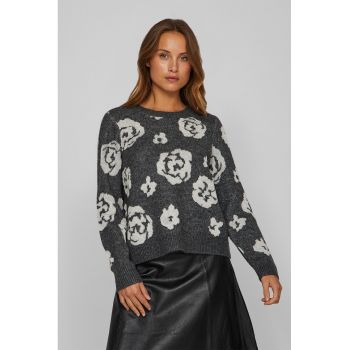Pulover cu model floral ieftin