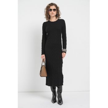 Rochie midi cu model texturat Irene