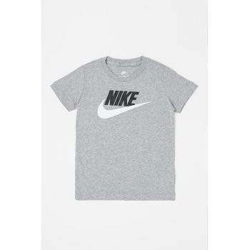Tricou cu decolteu rotund si imprimeu logo